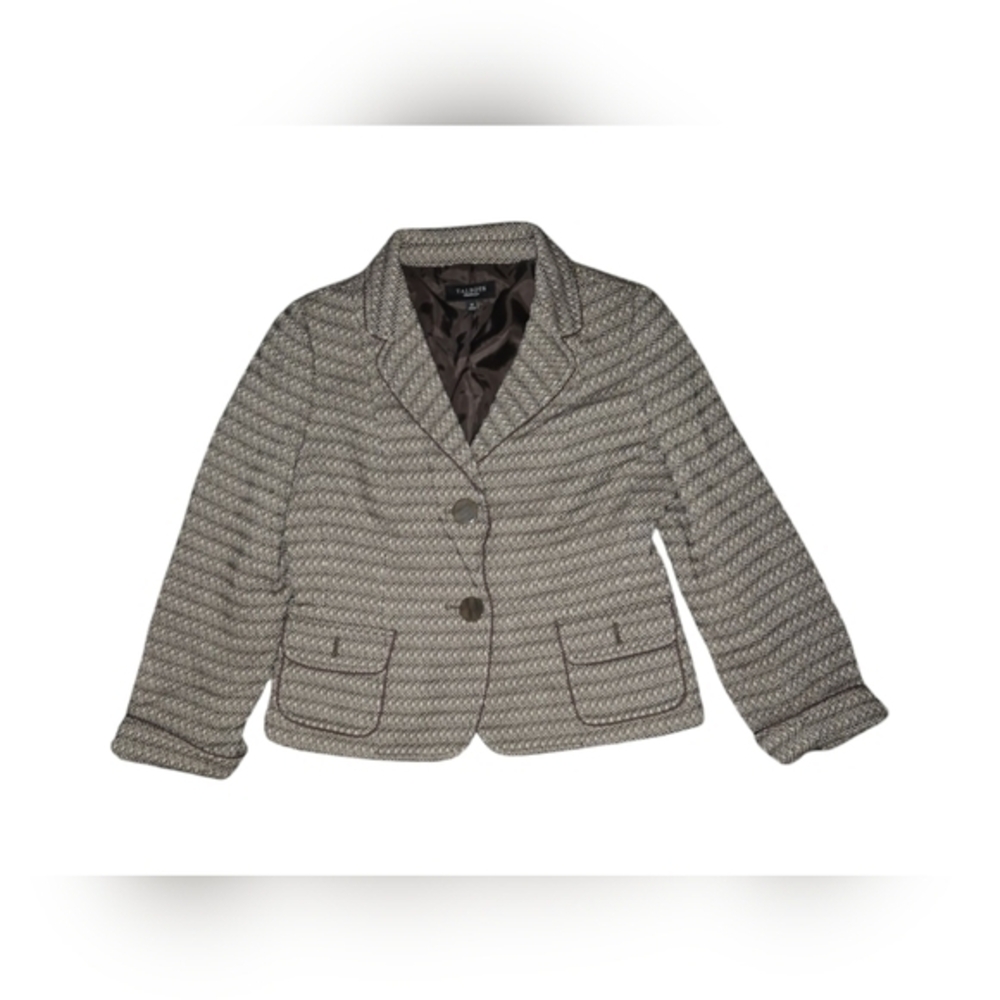 𝅺Talbots Brown Wool Blend Blazer Size 10